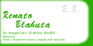 renato blahuta business card